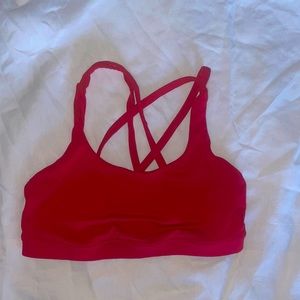 red lululemon sports bra